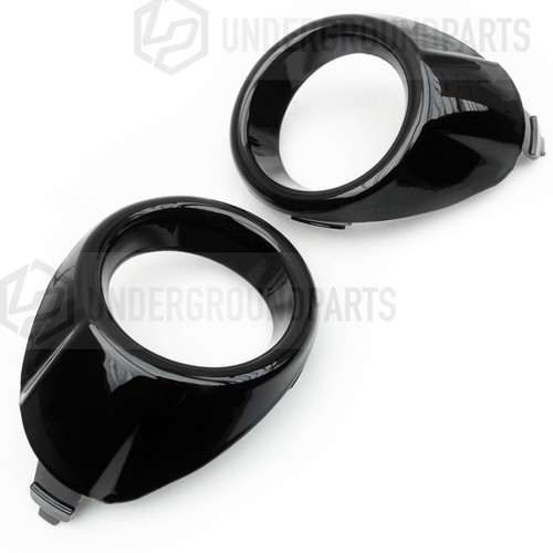 Gloss black front bumper - front, fog